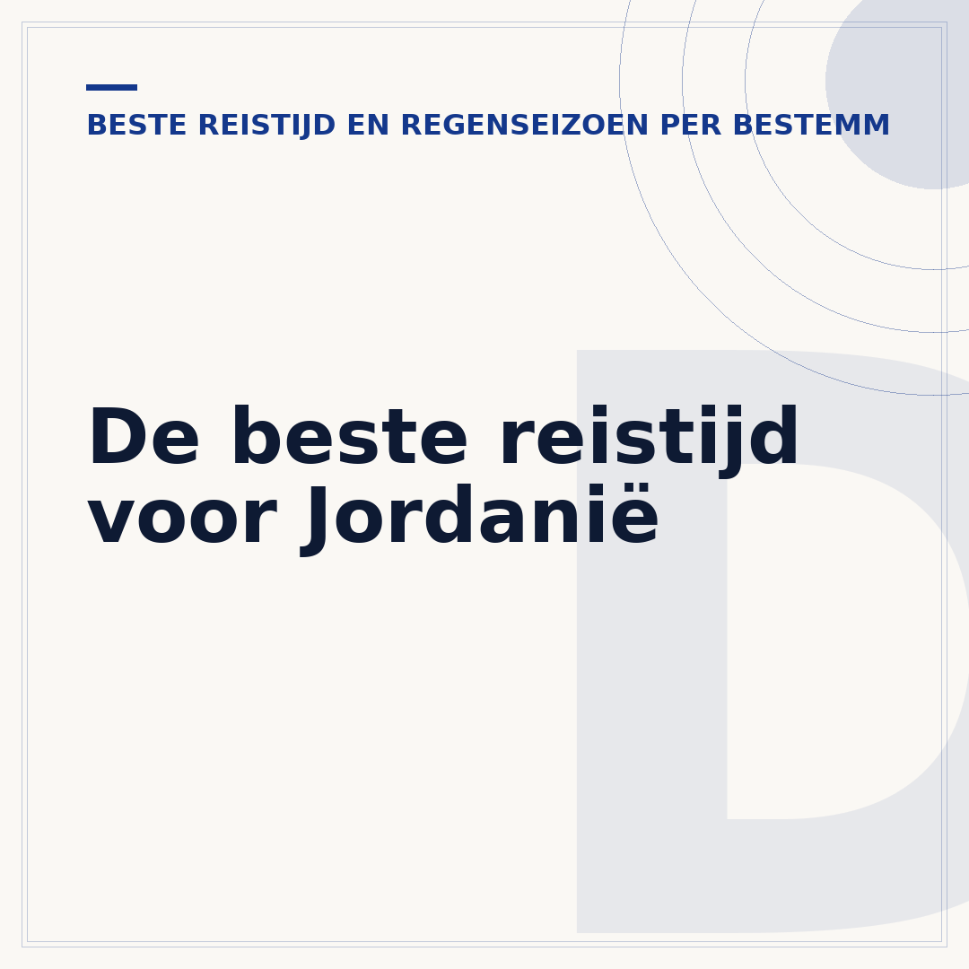 De beste reistijd voor Jordanië