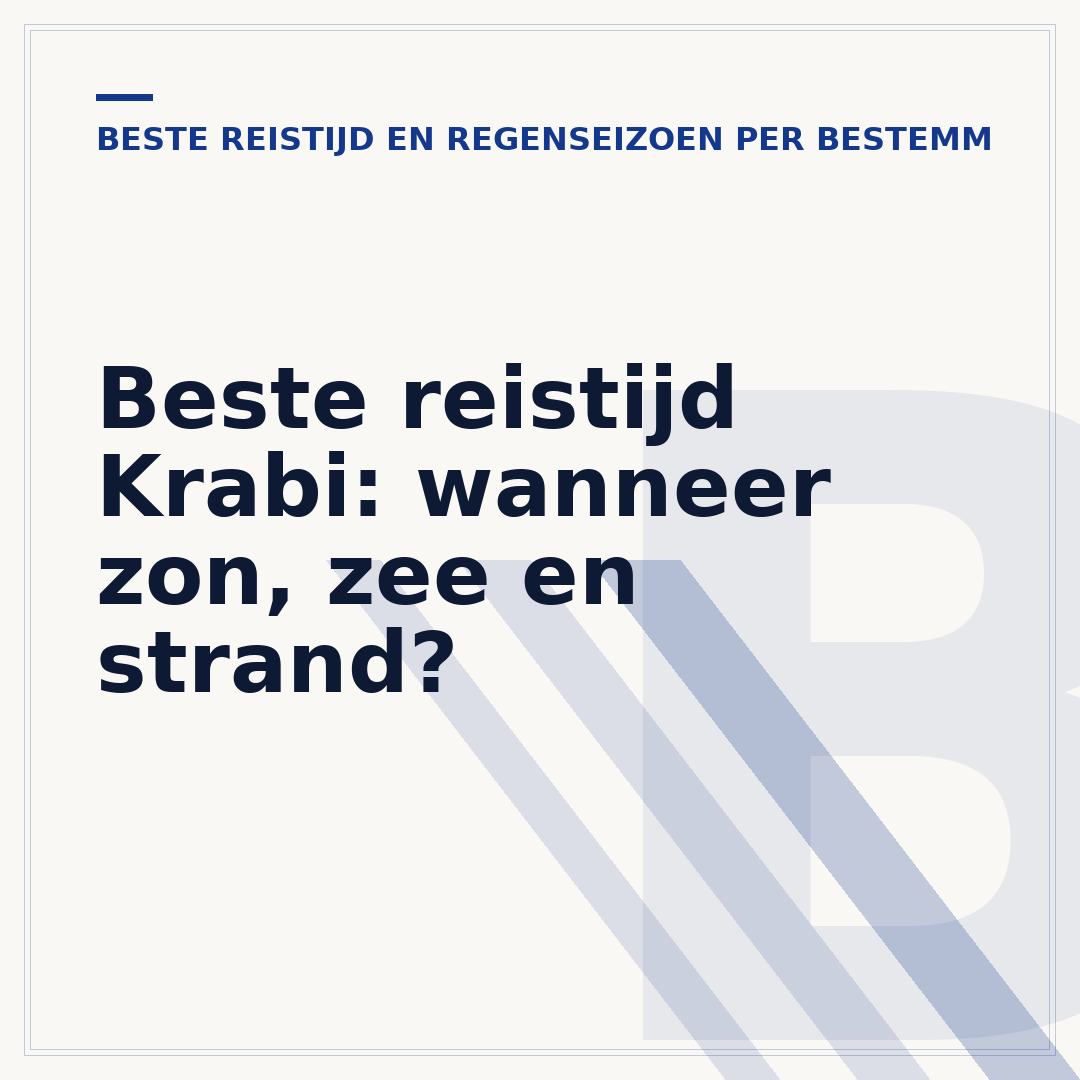 Beste reistijd Krabi: wanneer zon, zee en strand?