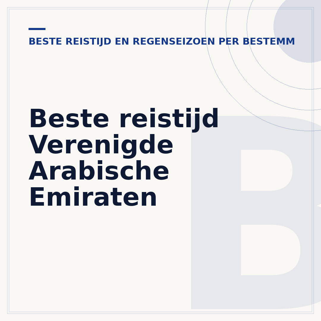 Beste reistijd Verenigde Arabische Emiraten