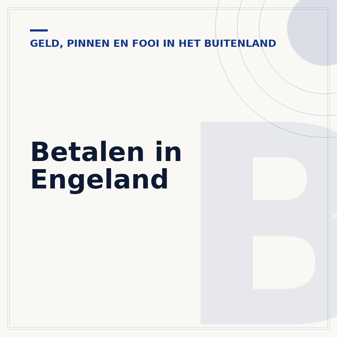 Betalen in Engeland