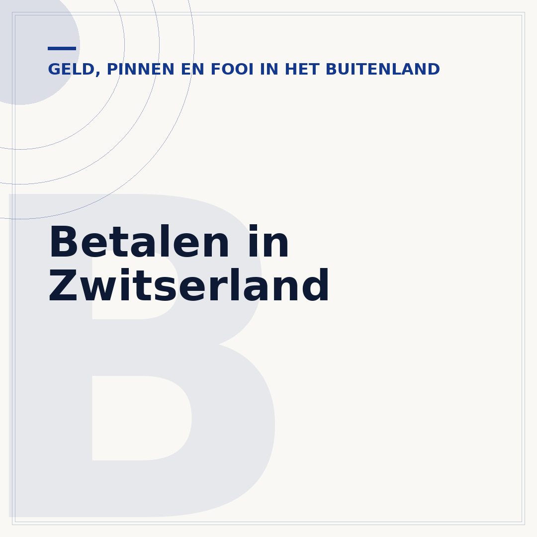 Betalen in Zwitserland