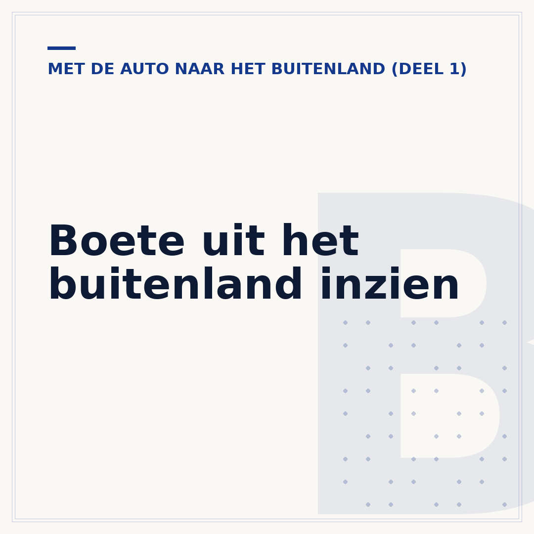 Boete uit het buitenland inzien