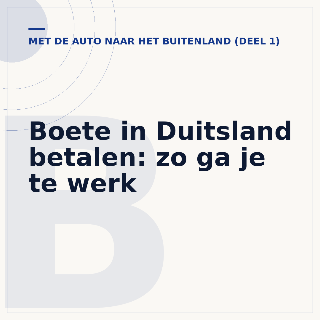 Boete in Duitsland betalen: zo ga je te werk