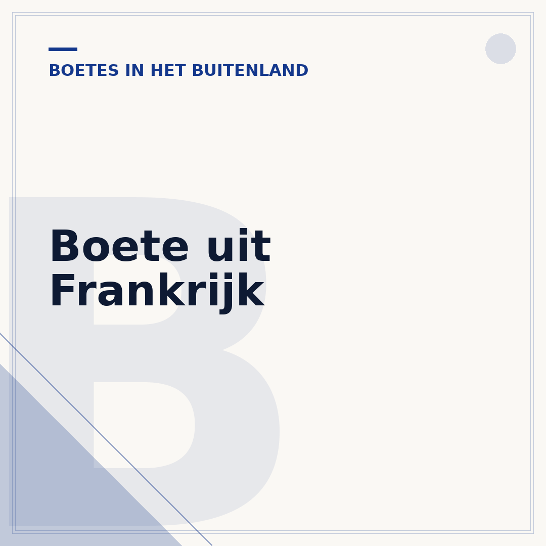 Boete uit Frankrijk