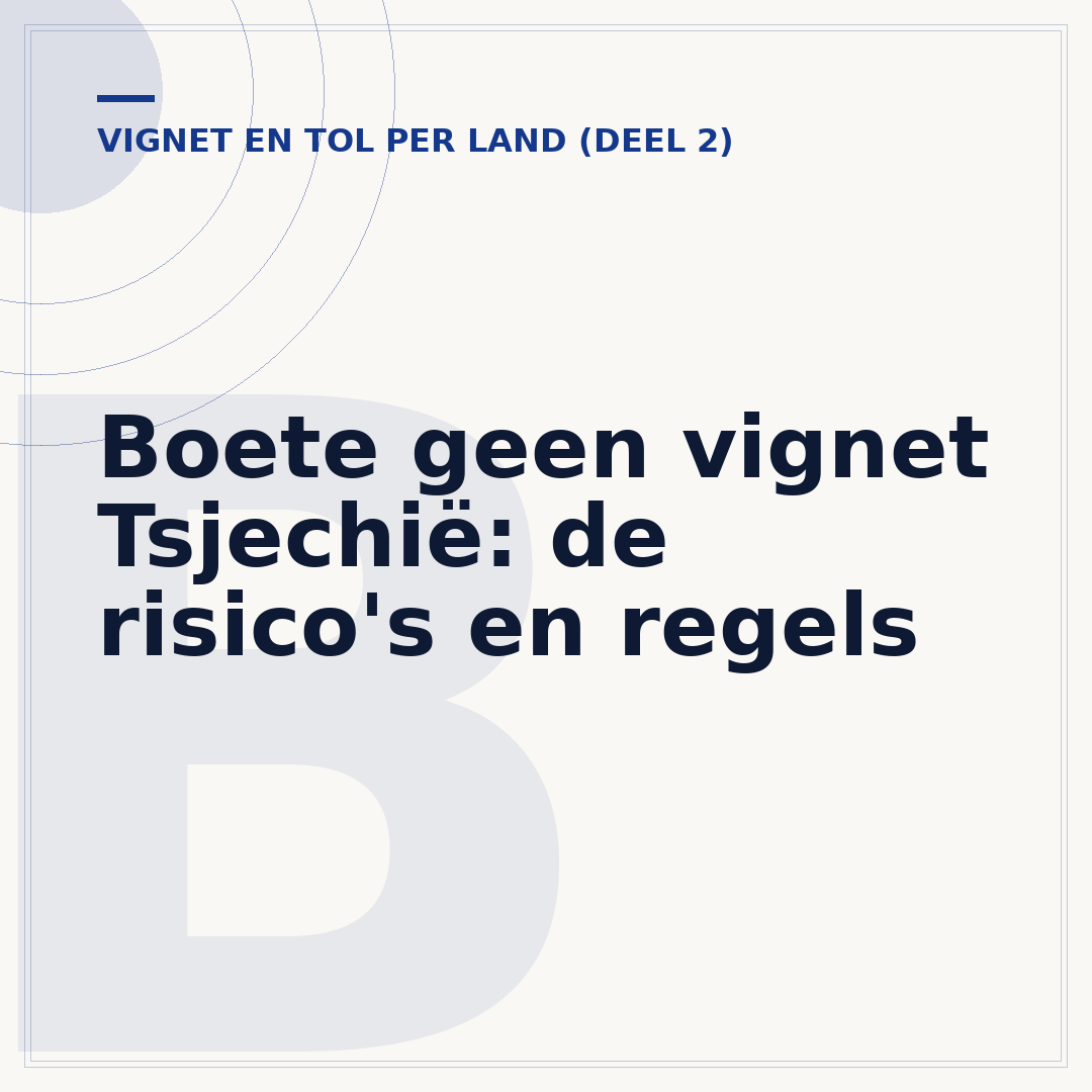 Boete geen vignet Tsjechië: de risico's en regels