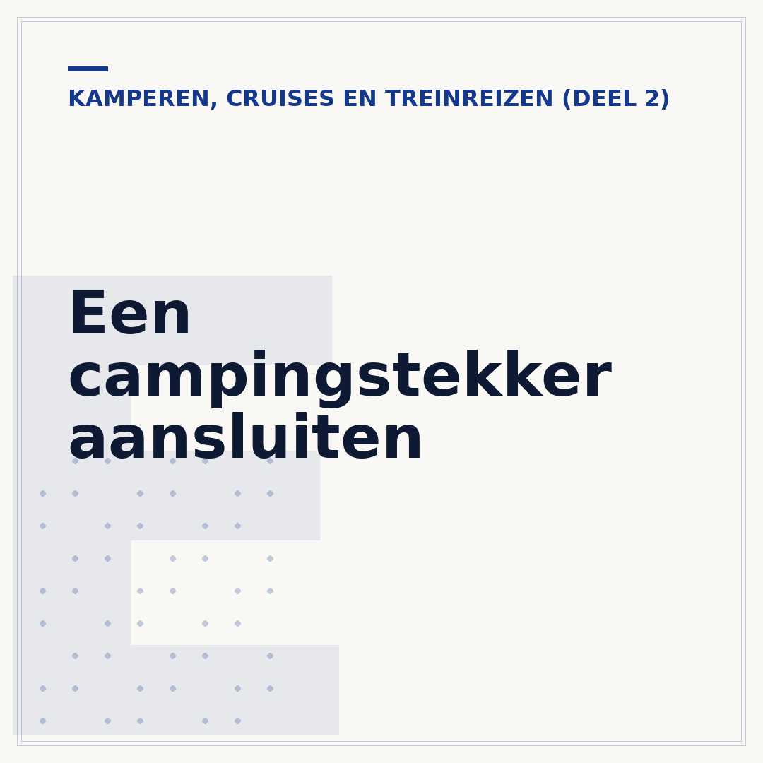 Een campingstekker aansluiten