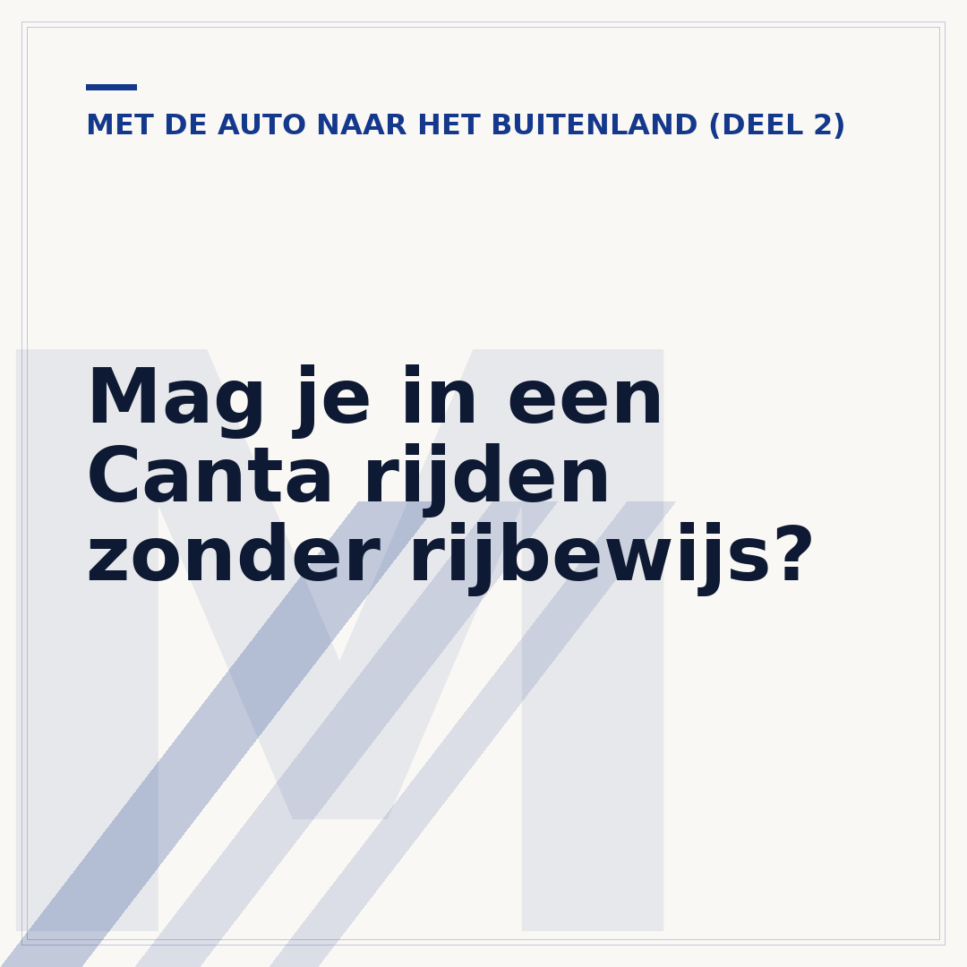 Mag je in een Canta rijden zonder rijbewijs?