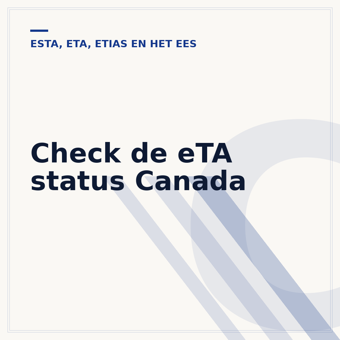 Check de eTA status Canada
