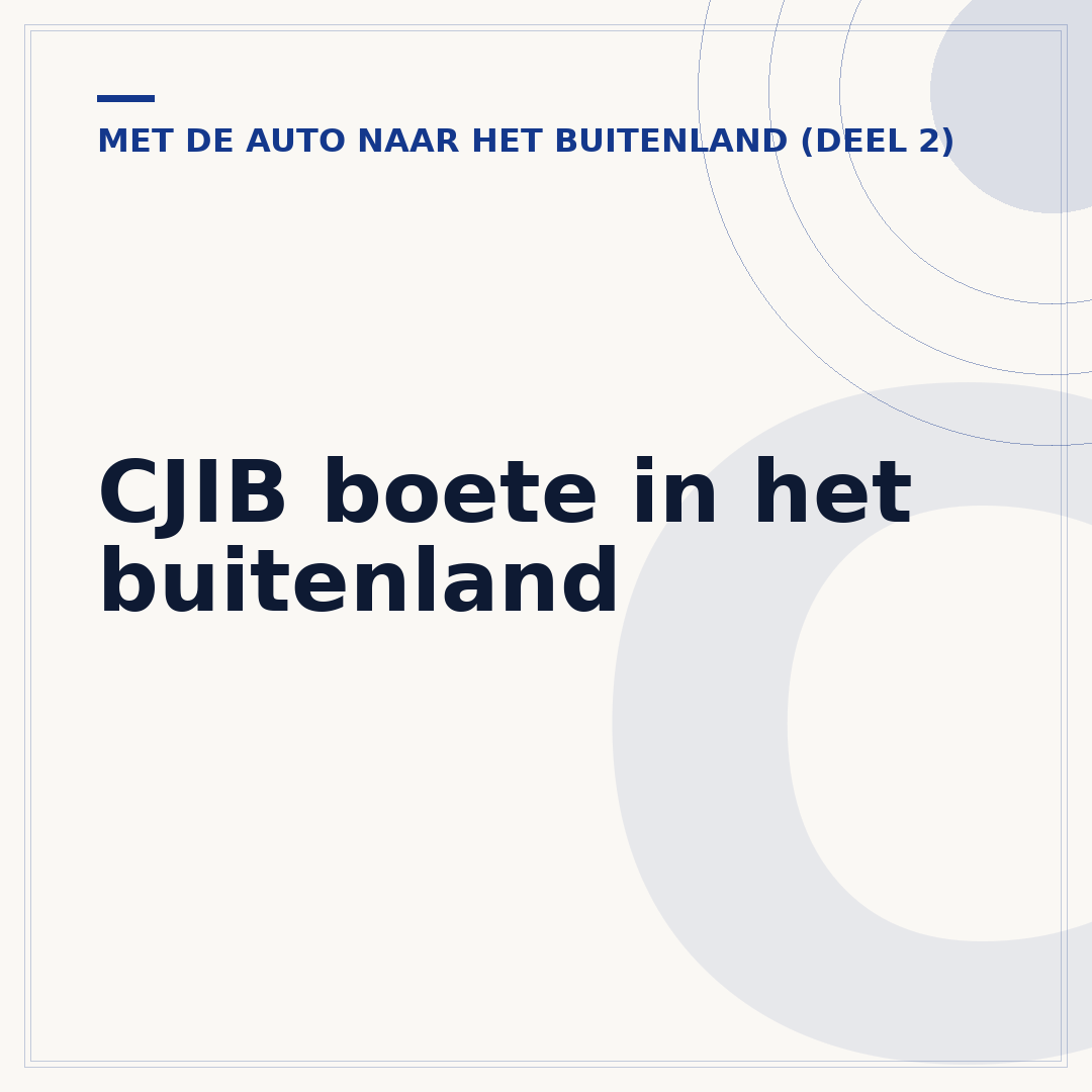 CJIB boete in het buitenland