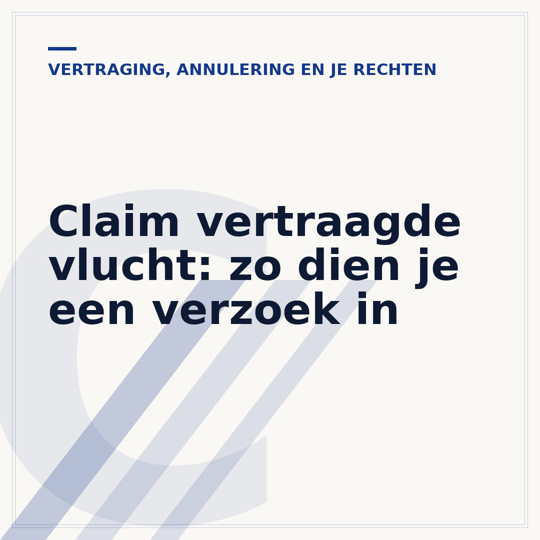 Claim vertraagde vlucht: zo dien je een verzoek in