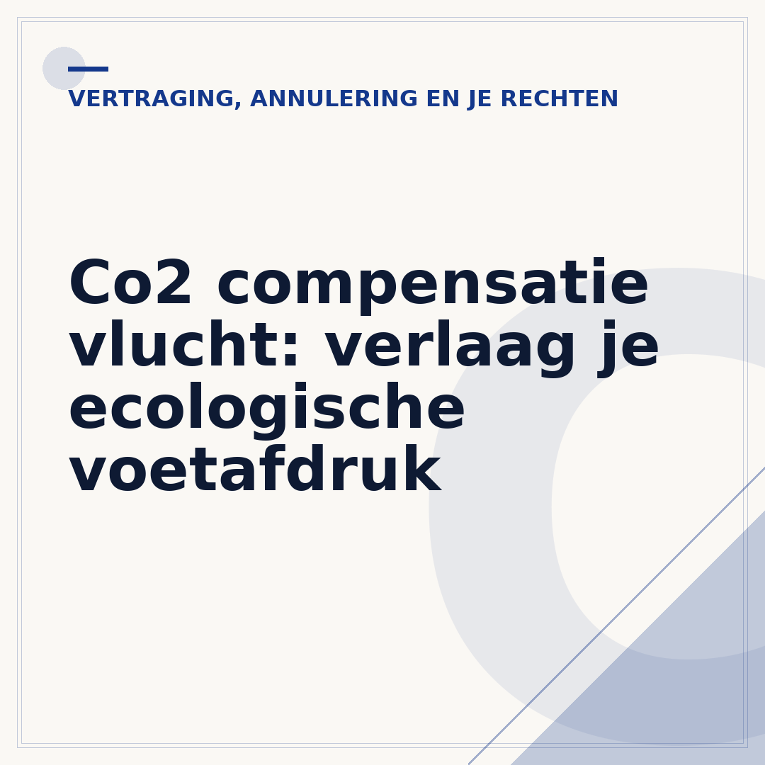Co2 compensatie vlucht: verlaag je ecologische voetafdruk