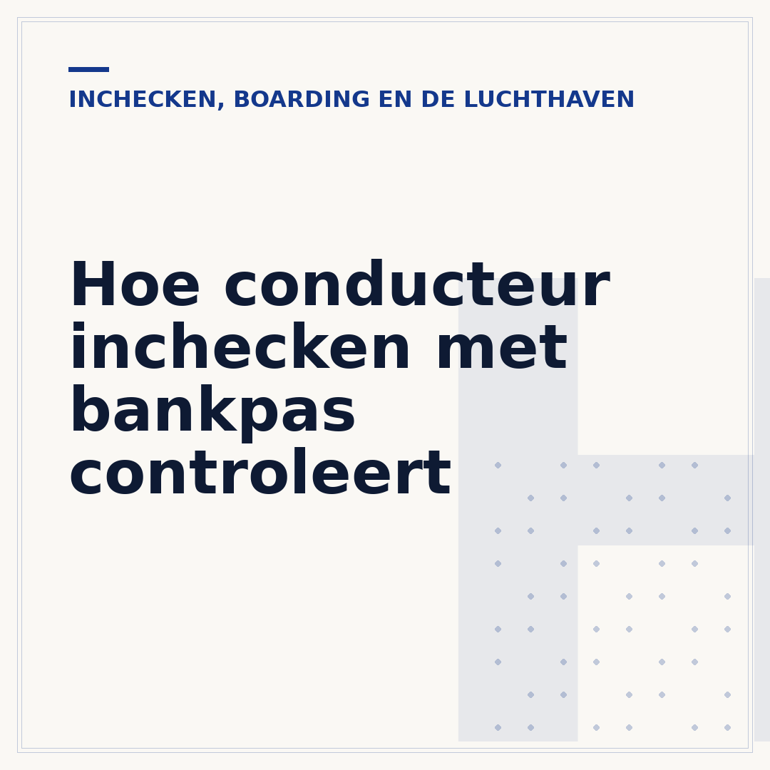 Hoe conducteur inchecken met bankpas controleert