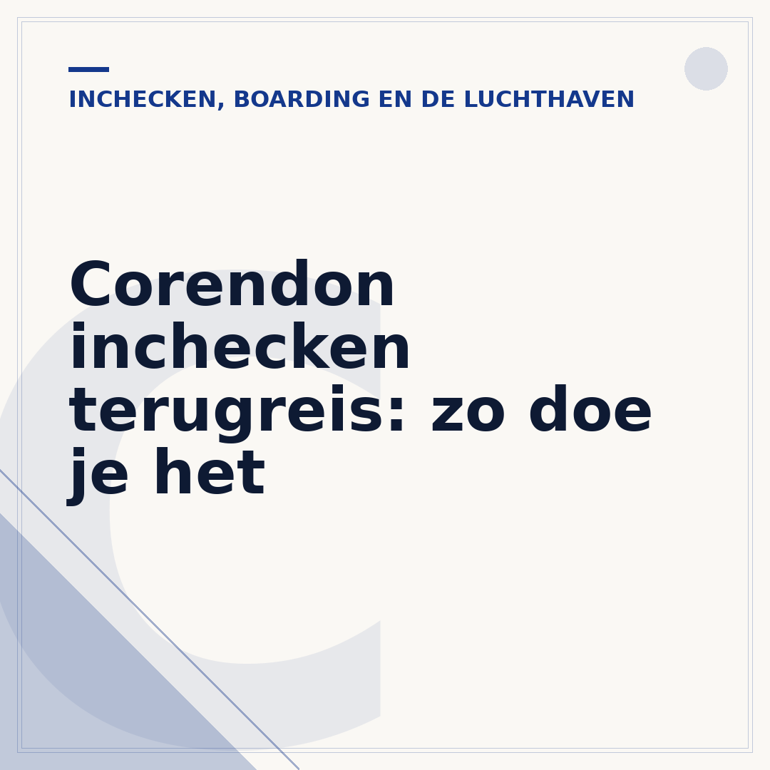 Corendon inchecken terugreis: zo doe je het