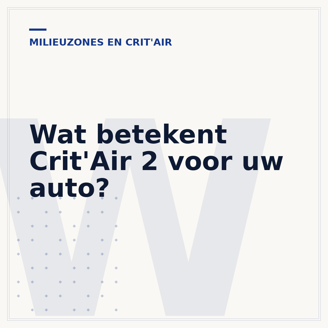 Wat betekent Crit'Air 2 voor uw auto?