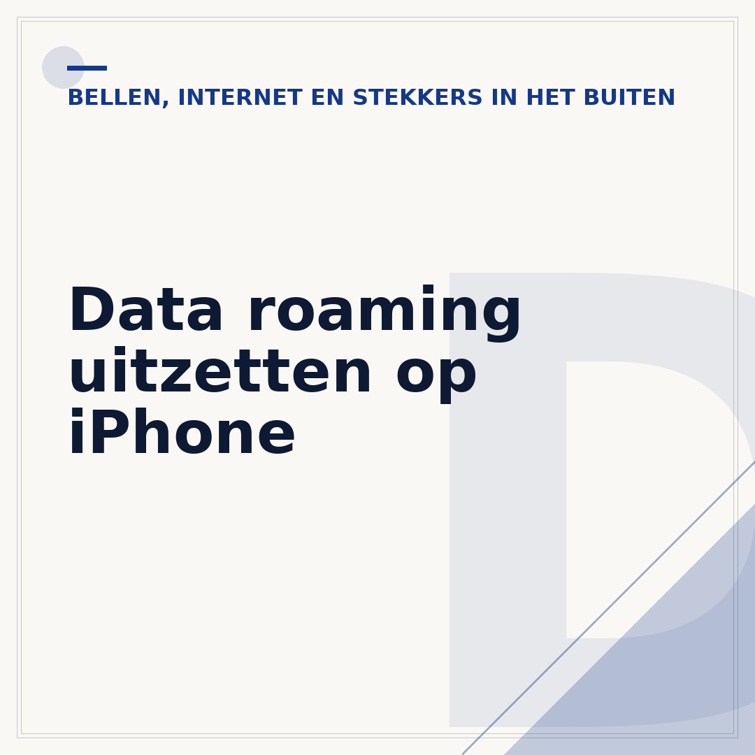 Data roaming uitzetten op iPhone