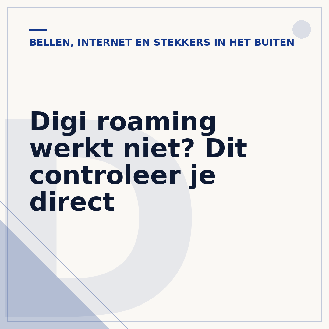 Digi roaming werkt niet? Dit controleer je direct