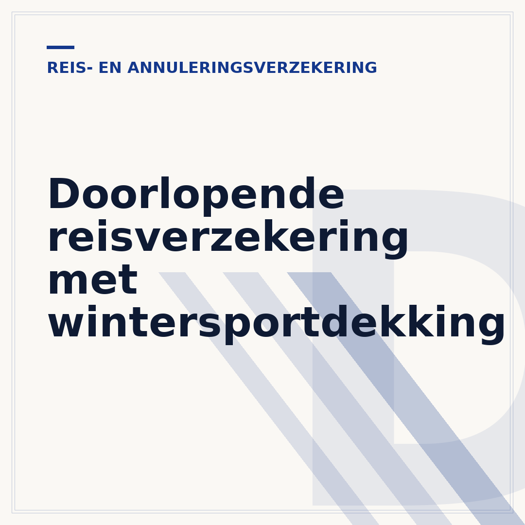 Doorlopende reisverzekering met wintersportdekking