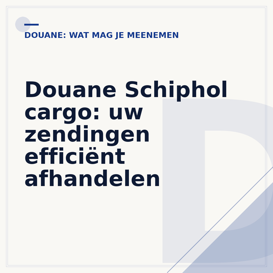 Douane Schiphol cargo: uw zendingen efficiënt afhandelen
