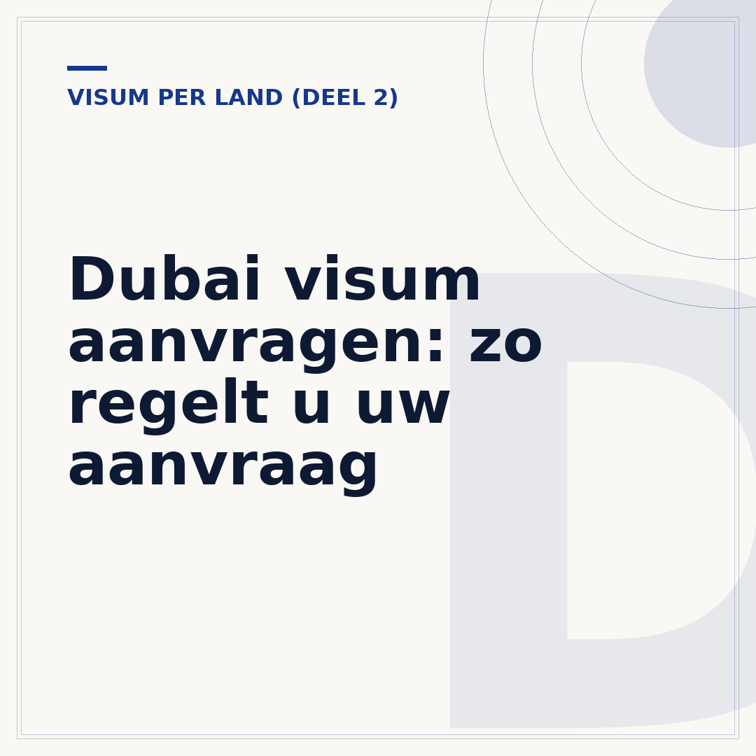 Dubai visum aanvragen: zo regelt u uw aanvraag