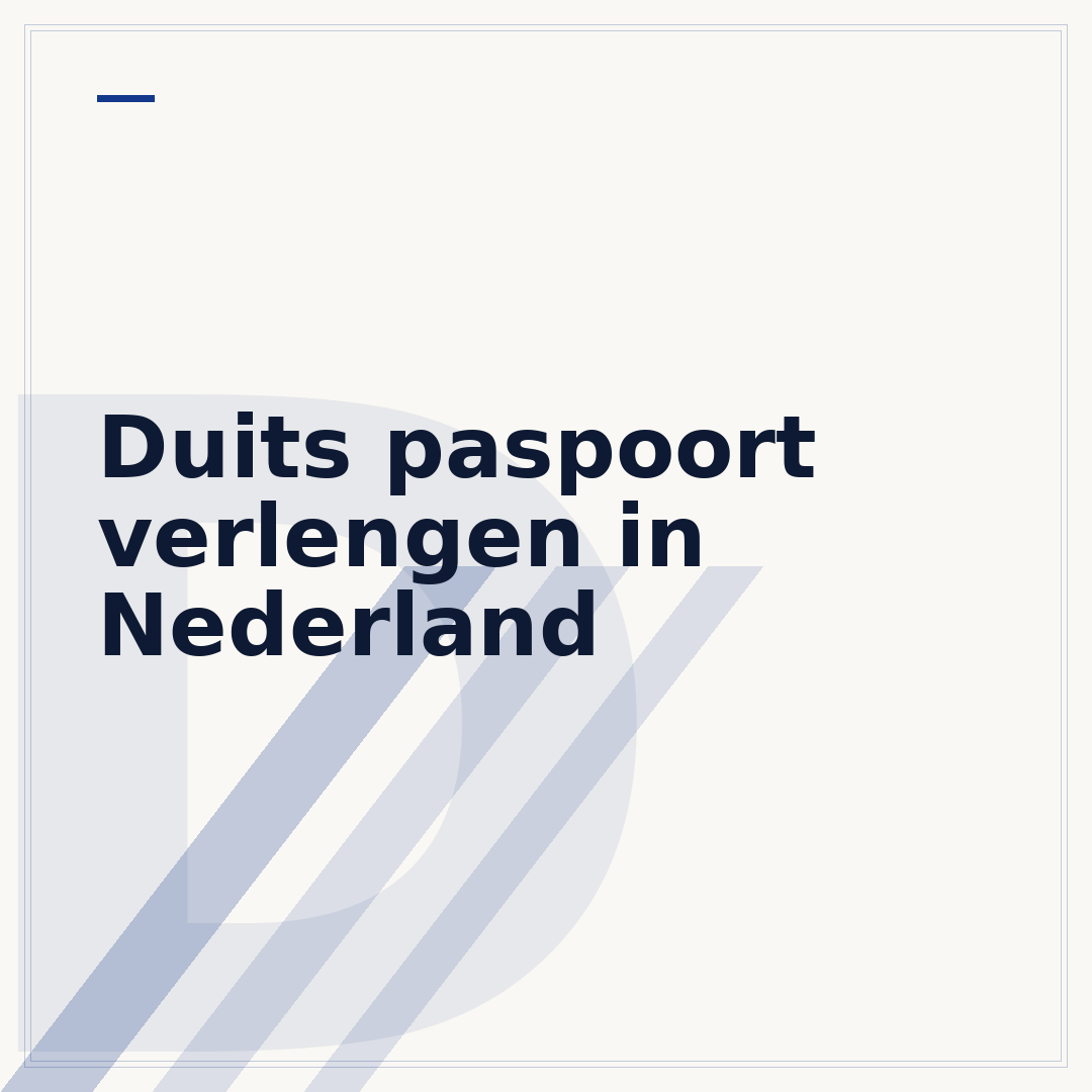 Duits paspoort verlengen in Nederland
