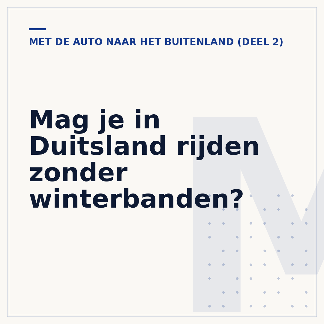 Mag je in Duitsland rijden zonder winterbanden?