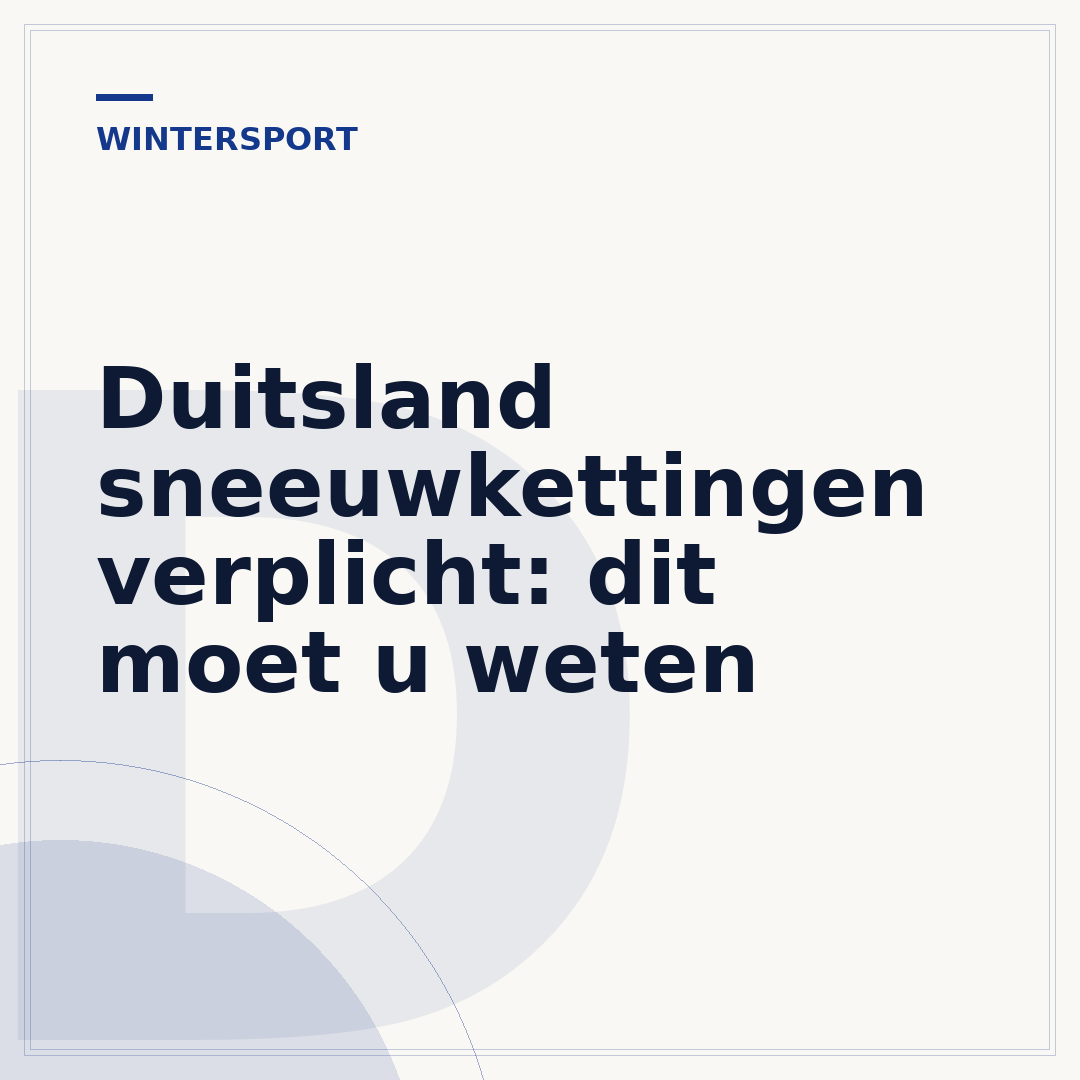 Duitsland sneeuwkettingen verplicht: dit moet u weten