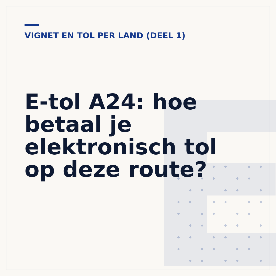 E-tol A24: hoe betaal je elektronisch tol op deze route?