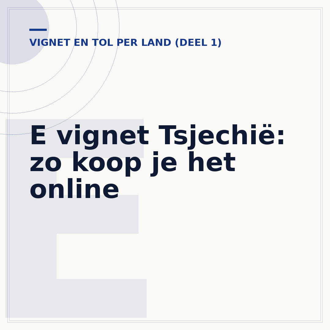 E vignet Tsjechië: zo koop je het online