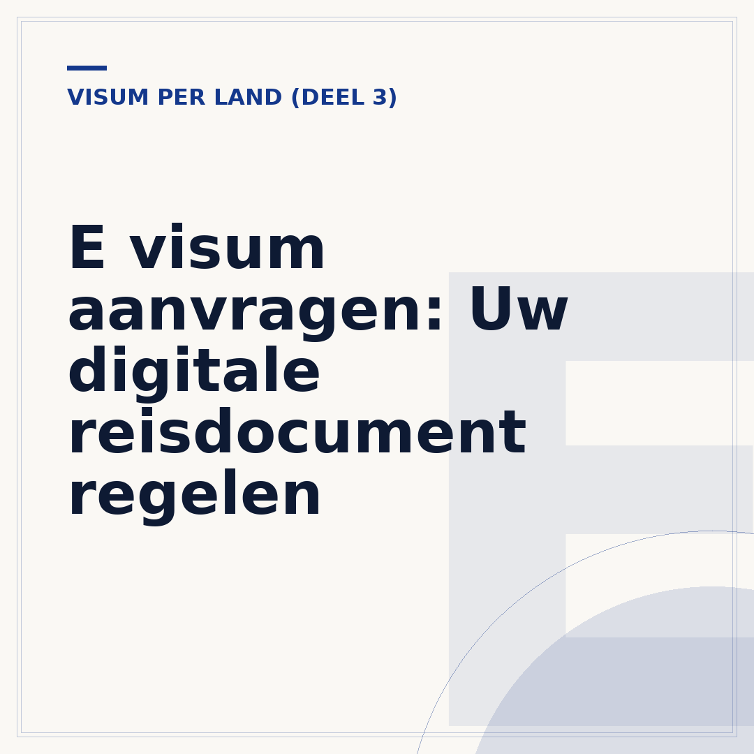 E visum aanvragen: Uw digitale reisdocument regelen