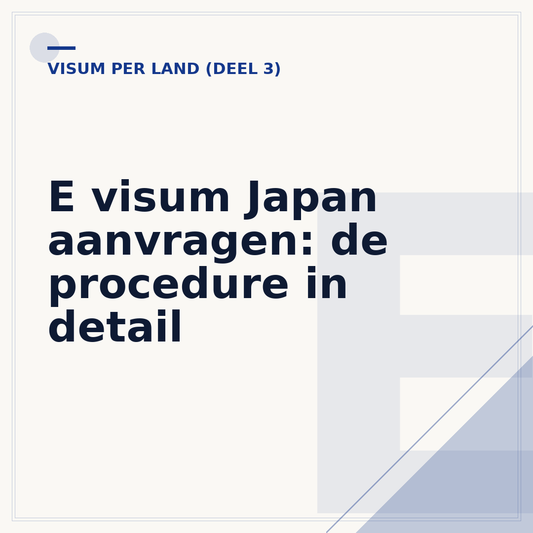 E visum Japan aanvragen: de procedure in detail