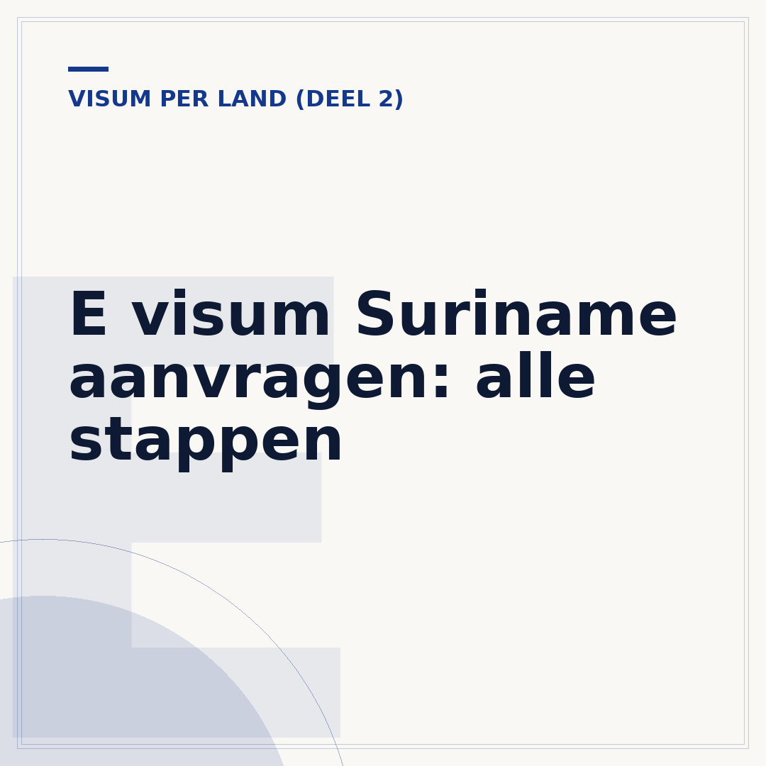 E visum Suriname aanvragen: alle stappen