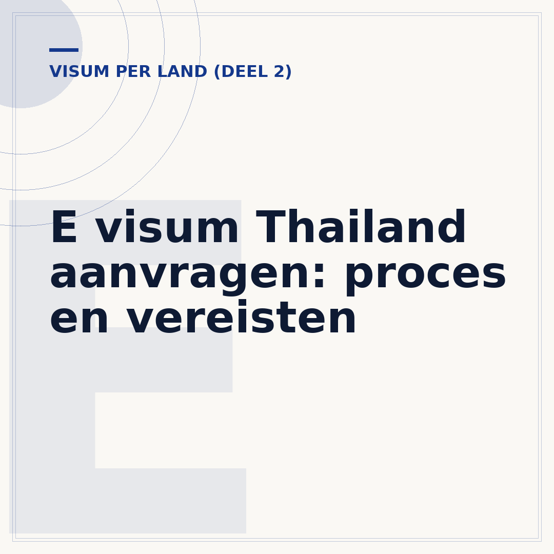 E visum Thailand aanvragen: proces en vereisten