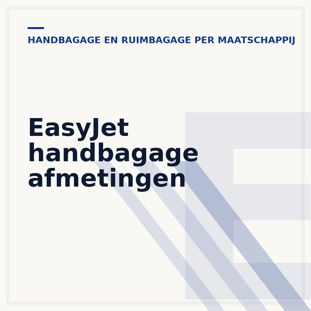 EasyJet handbagage afmetingen