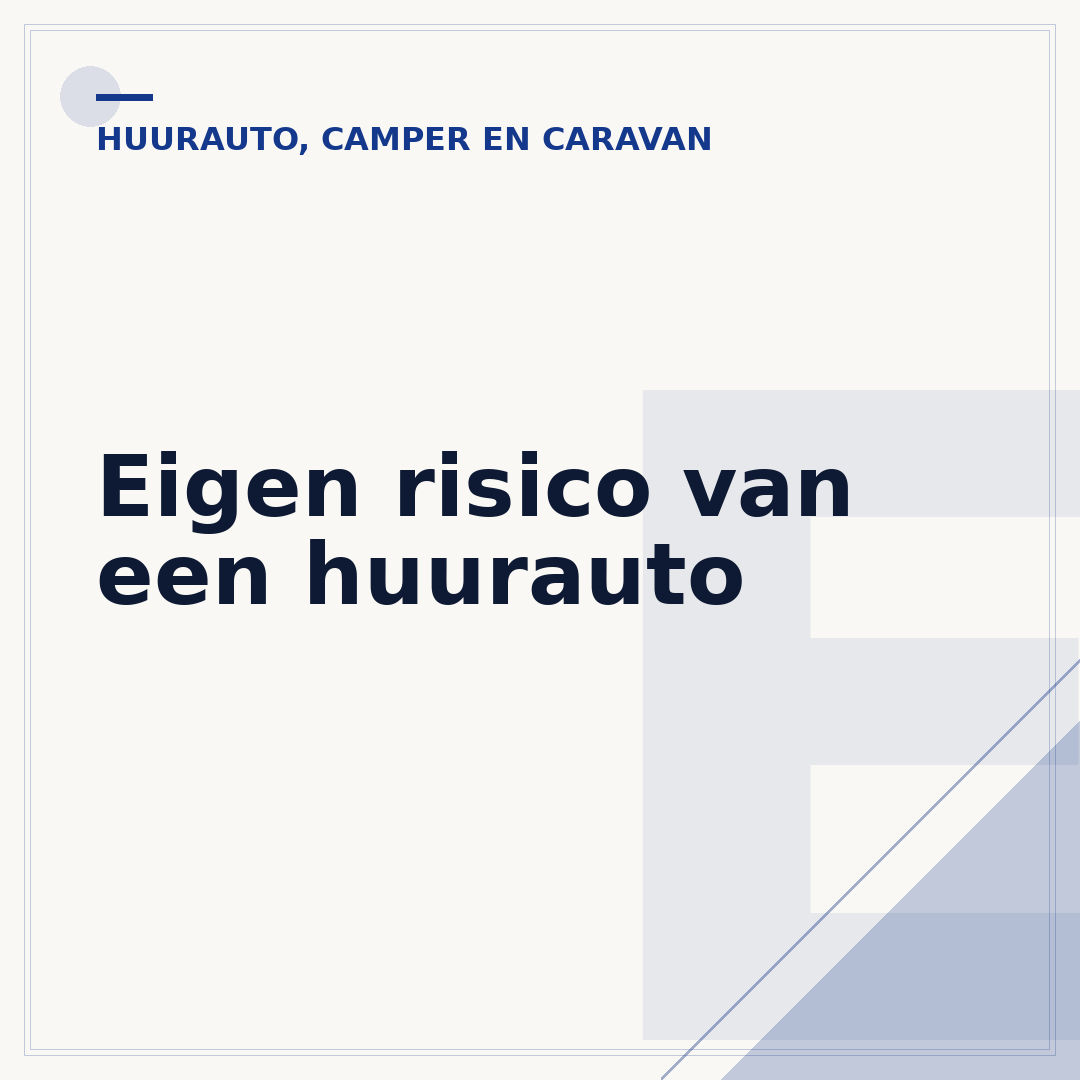 Eigen risico van een huurauto