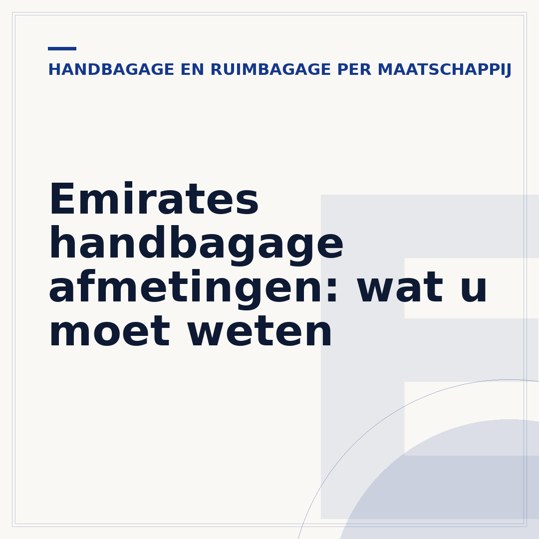 Emirates handbagage afmetingen: wat u moet weten