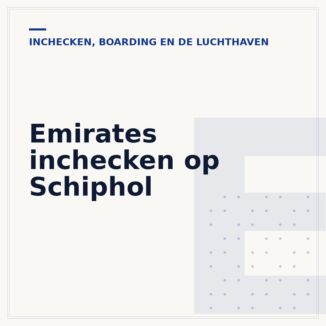 Emirates inchecken op Schiphol