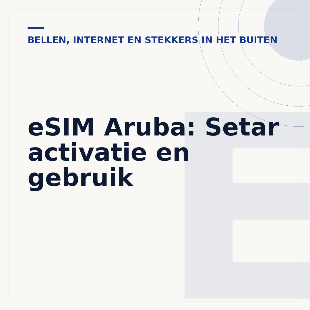 eSIM Aruba: Setar activatie en gebruik
