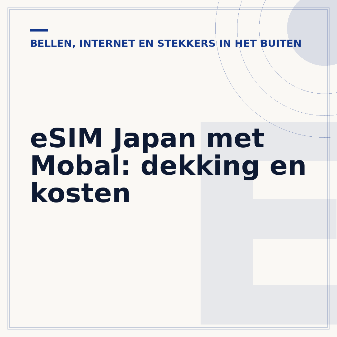 eSIM Japan met Mobal: dekking en kosten