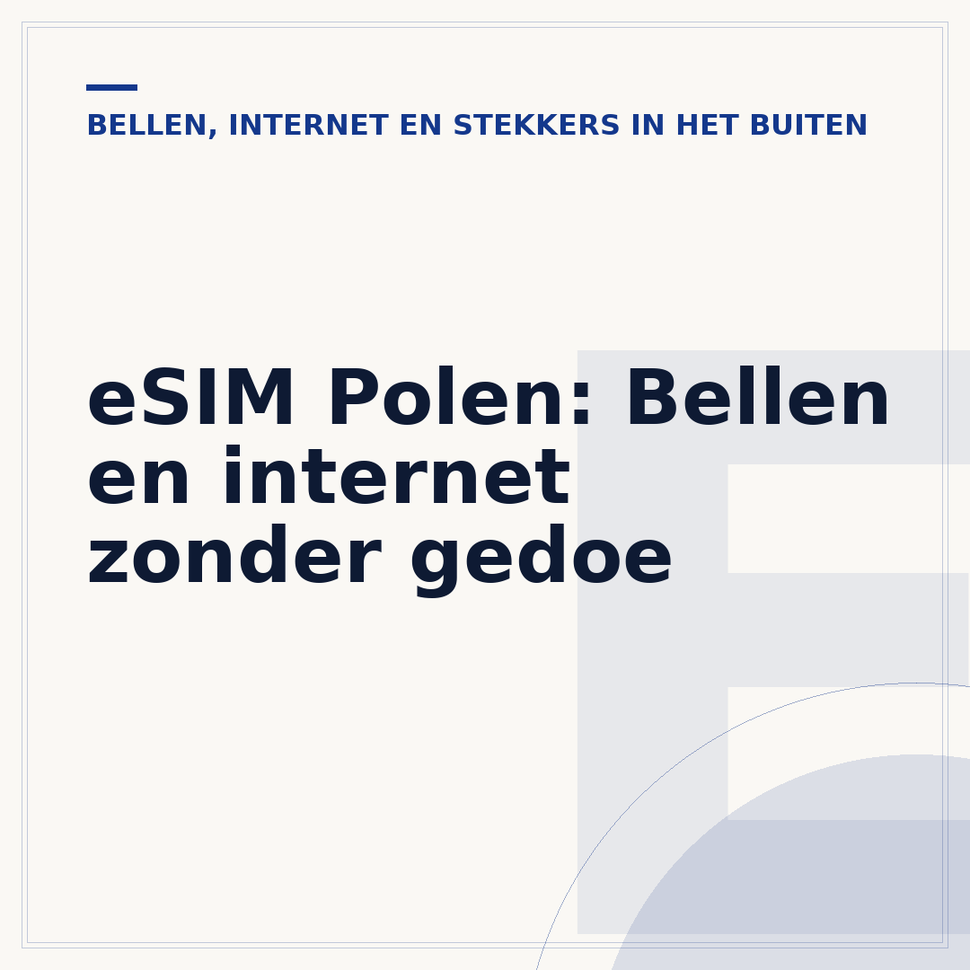 eSIM Polen: Bellen en internet zonder gedoe