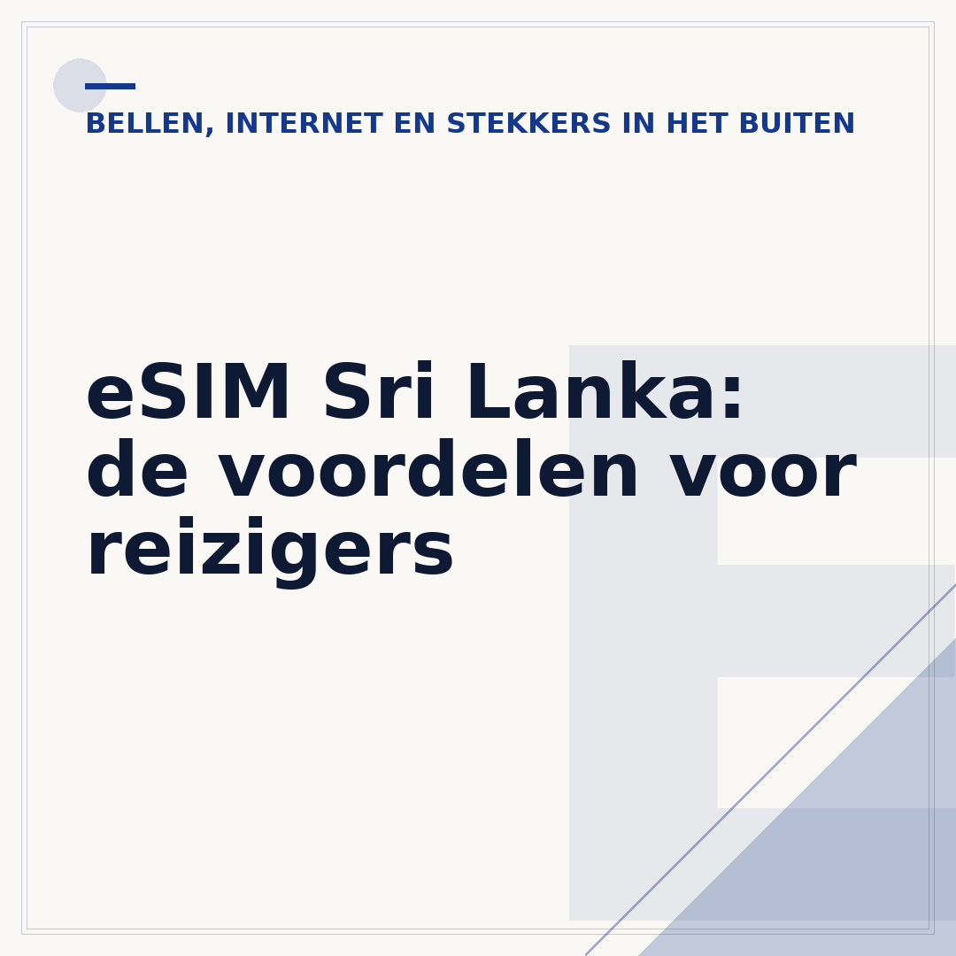 eSIM Sri Lanka: de voordelen voor reizigers