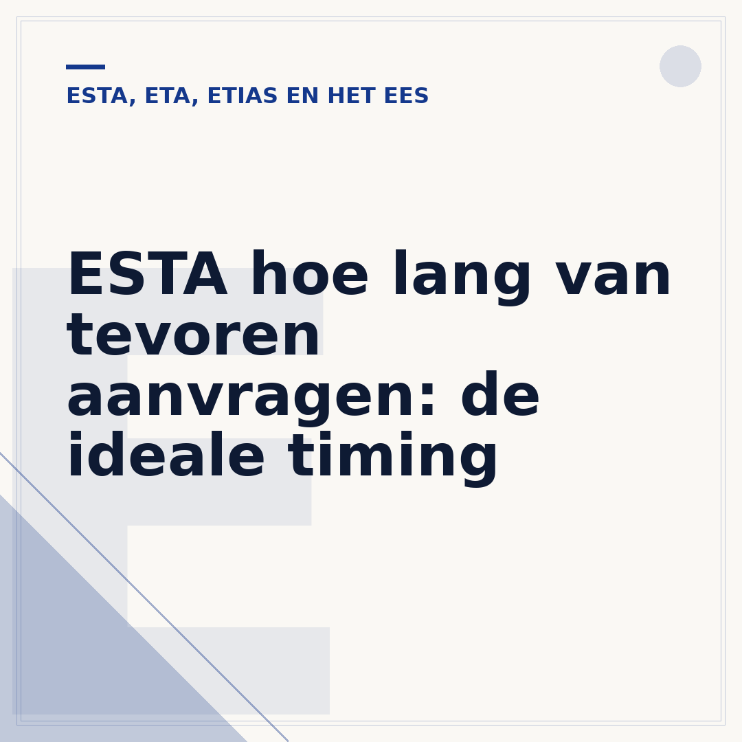 ESTA hoe lang van tevoren aanvragen: de ideale timing
