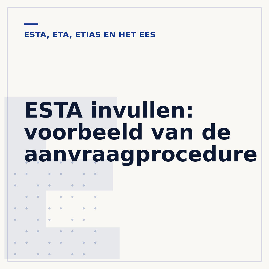 ESTA invullen: voorbeeld van de aanvraagprocedure