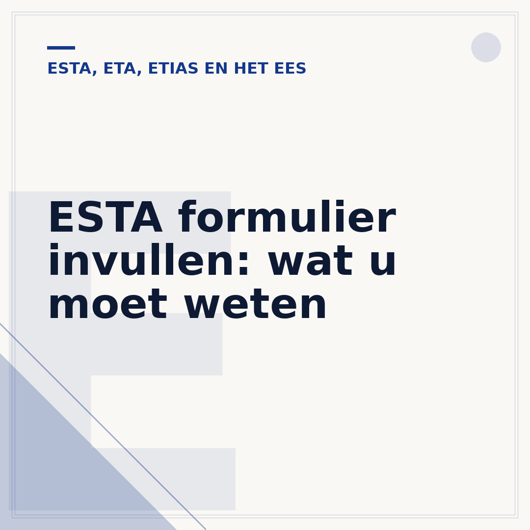ESTA formulier invullen: wat u moet weten