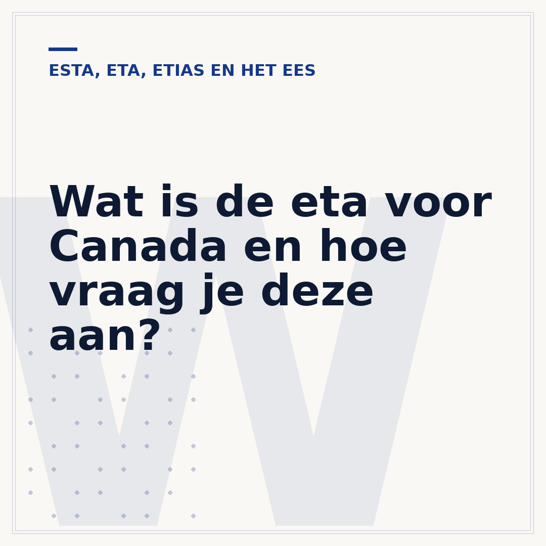Wat is de eta voor Canada en hoe vraag je deze aan?