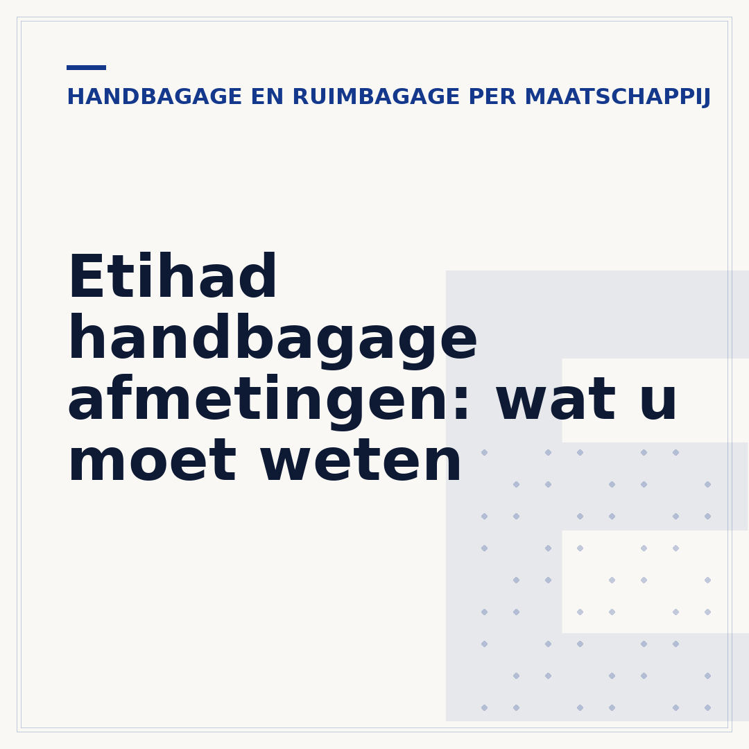 Etihad handbagage afmetingen: wat u moet weten