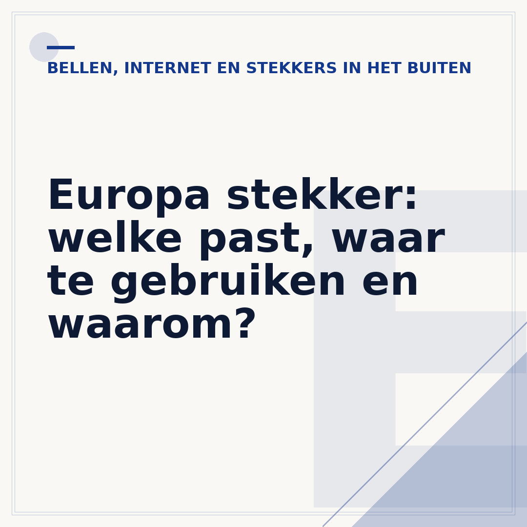 Europa stekker: welke past, waar te gebruiken en waarom?