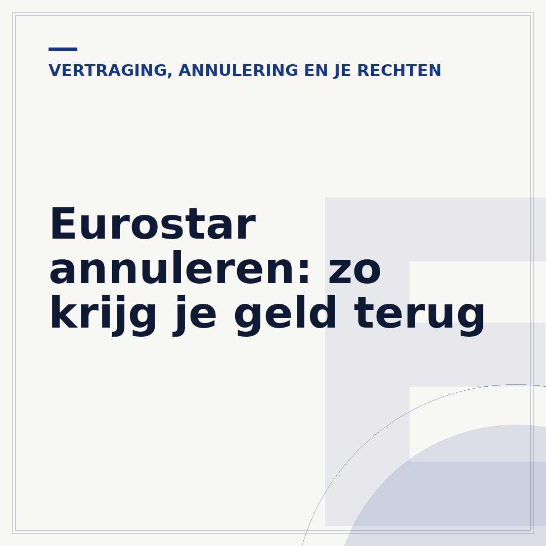 Eurostar annuleren: zo krijg je geld terug