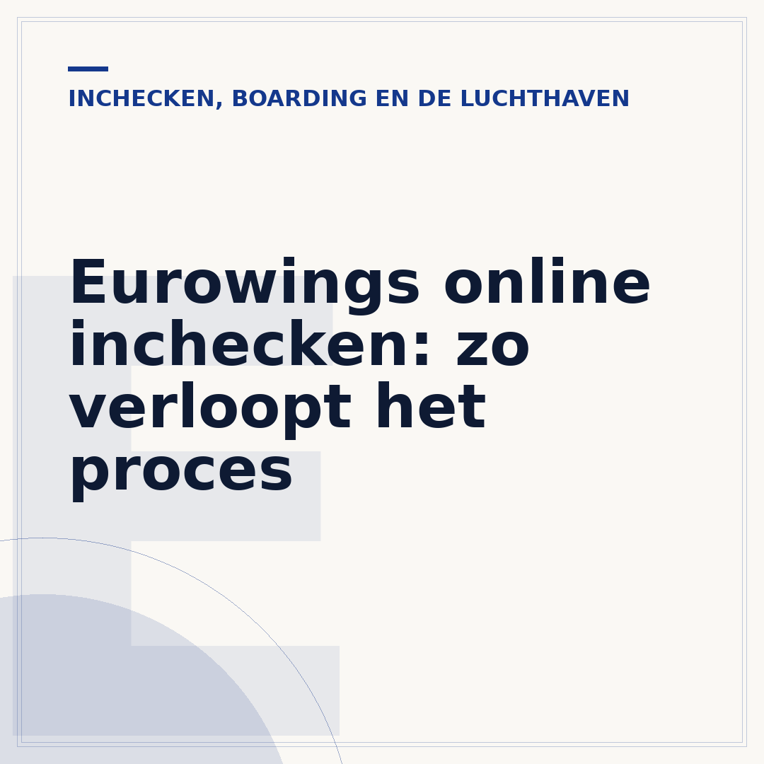 Eurowings online inchecken: zo verloopt het proces