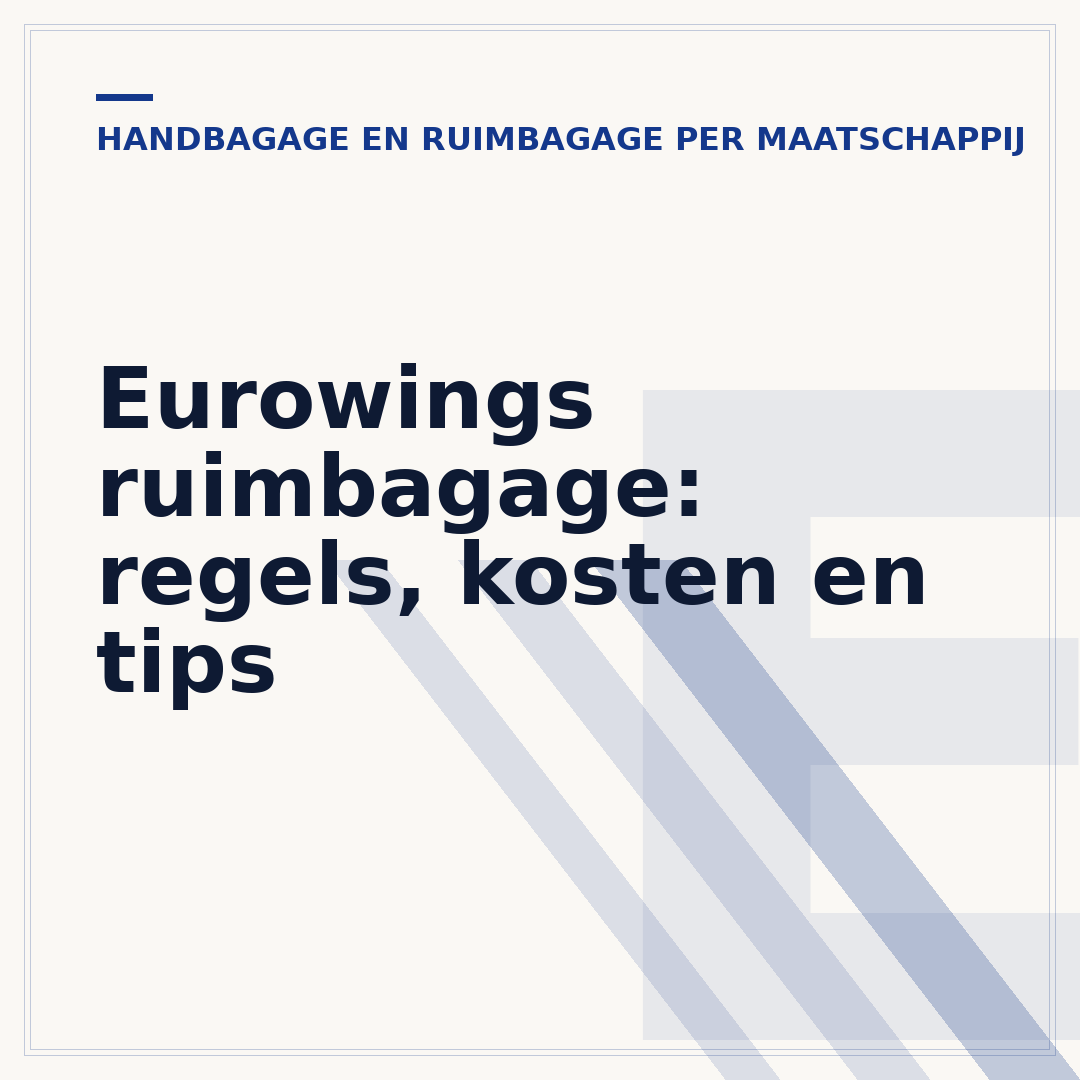 Eurowings ruimbagage: regels, kosten en tips