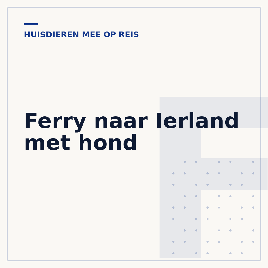 Ferry naar Ierland met hond